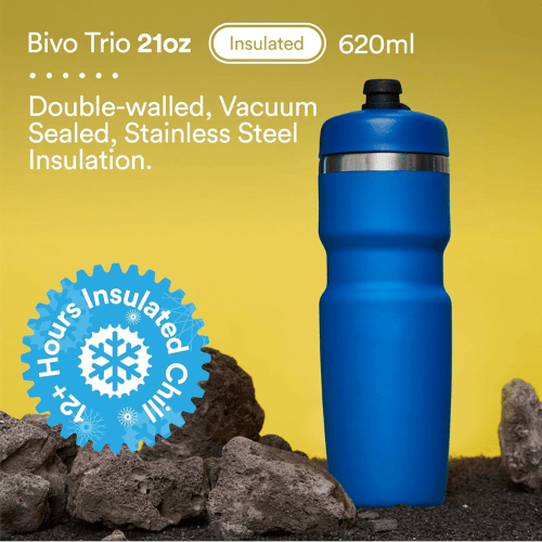 Rydexion Presents Premium Bivo Trio Insulated Stainless Steel Gravity Flow Cycling Water Bottle