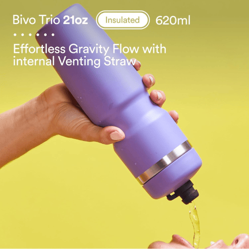Rydexion Presents Premium Bivo Trio Insulated Stainless Steel Gravity Flow Cycling Water Bottle