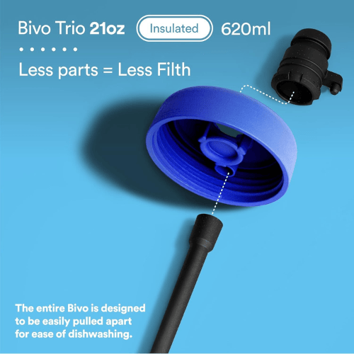 Rydexion Presents Premium Bivo Trio Insulated Stainless Steel Gravity Flow Cycling Water Bottle