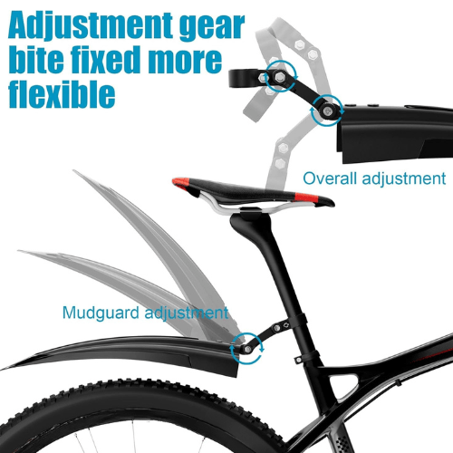 Rydexion Durable Adjustable Universal Mountain Bike Mudguards Set For Maximum Protection Against Mud And Water