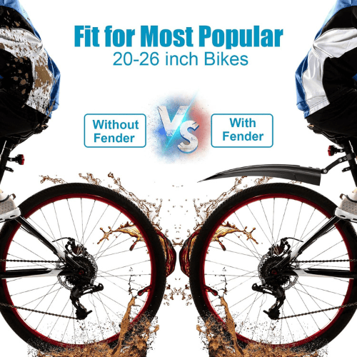 Rydexion Durable Adjustable Universal Mountain Bike Mudguards Set For Maximum Protection Against Mud And Water