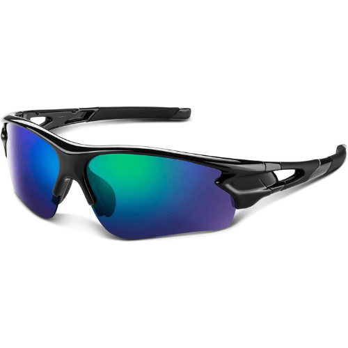 Rydexion Pro Vision Half Frame Multi Sport Sunglasses With Polarized Lenses And High Contrast Color Enhancement
