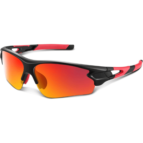 Rydexion Pro Vision Half Frame Multi Sport Sunglasses With Polarized Lenses And High Contrast Color Enhancement