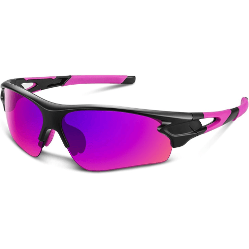 Rydexion Pro Vision Half Frame Multi Sport Sunglasses With Polarized Lenses And High Contrast Color Enhancement