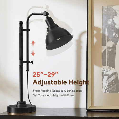 Rustic Industrial Adjustable Metal Desk Lamp