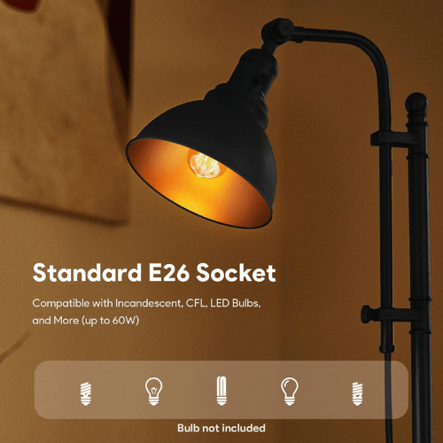 Rustic Industrial Adjustable Metal Desk Lamp