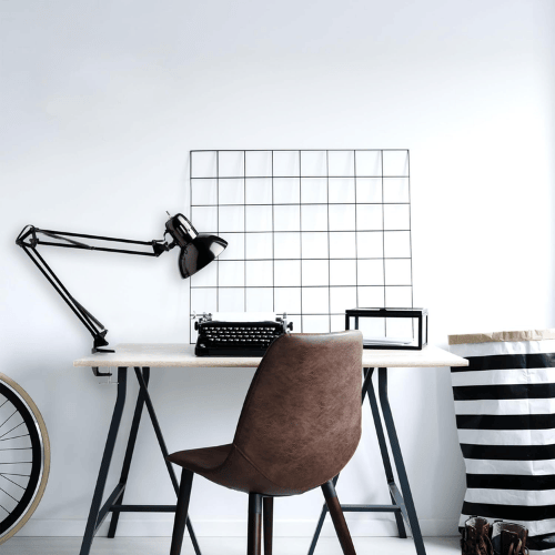 Swing Arm Clamp-On Architect Desk Lamp with Brushed Nickel Accents