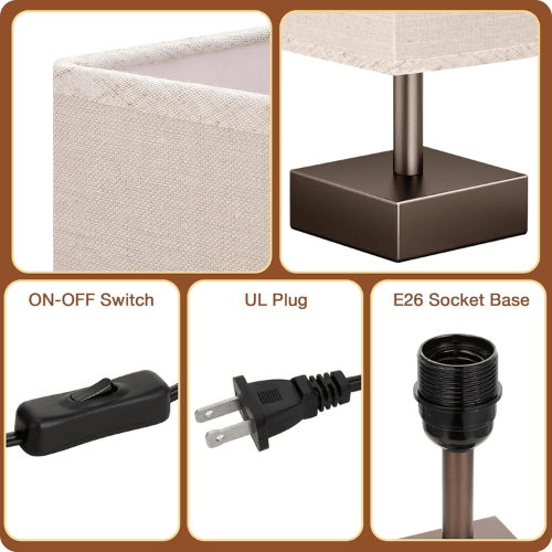 Small Minimalist Bedside Table Lamp