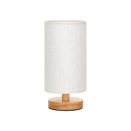 Small Minimalist Table Lamp with Fabric Shade