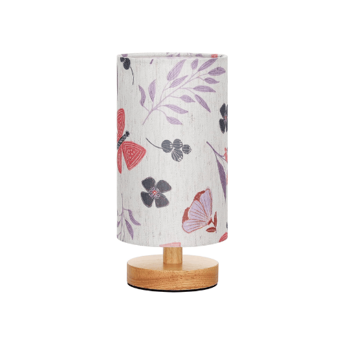 Small Minimalist Table Lamp with Fabric Shade